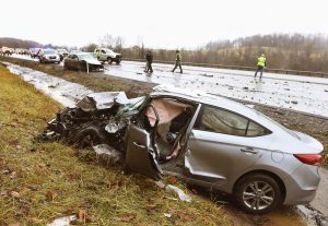 Wreck backs up traffic on Interstate 79 North for miles